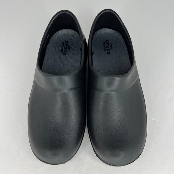 Crocs Womens Neria Pro II Black Slip Resistant Slip On Low Size 6 W Work Clogs - Picture 4 of 9